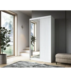 Szafa przesuwna BIANCCO II z lustrem 120 cm biały*ELTAP Discount