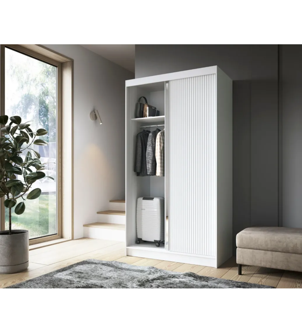 Szafa przesuwna BIANCCO II z lustrem 120 cm biały*ELTAP Discount