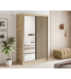 Szafa przesuwna EMERIO II 120 cm kolor dąb artisan*ELTAP Best