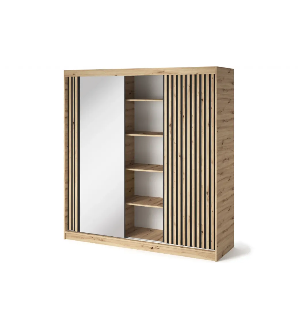 Szafa przesuwna EMERIO III 180 cm kolor dąb artisan*ELTAP Outlet