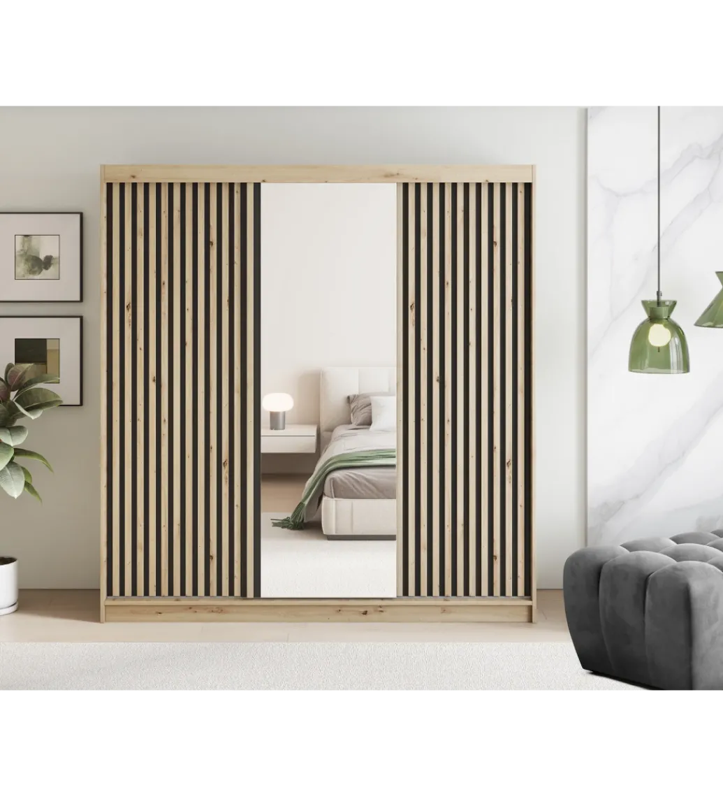 Szafa przesuwna EMERIO III 180 cm kolor dąb artisan*ELTAP Outlet