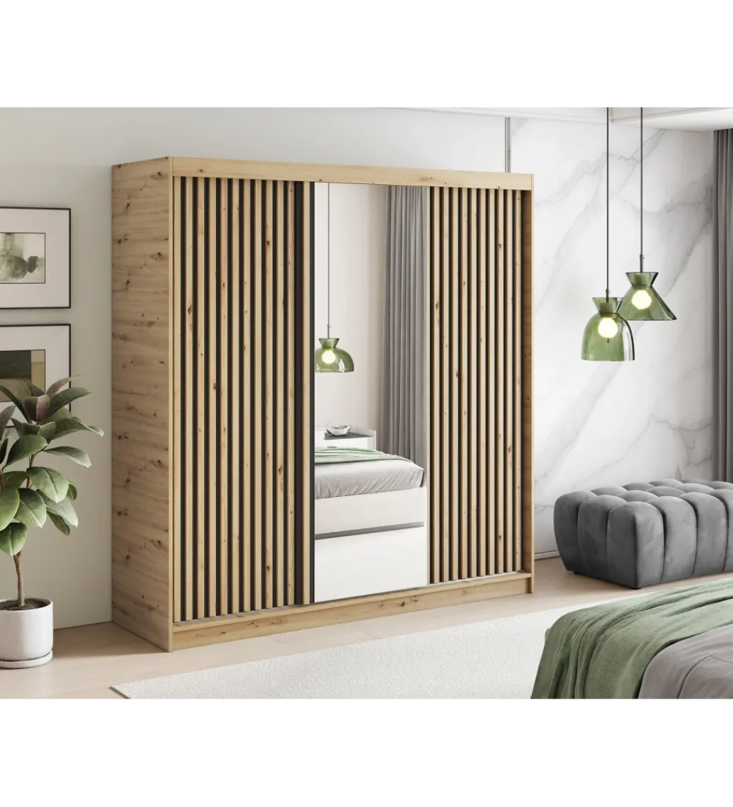 Szafa przesuwna EMERIO III 180 cm kolor dąb artisan*ELTAP Outlet