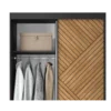 Szafa przesuwna Marrphy II 120 cm z lustrem czarny/dąb caramel*ELTAP Sale