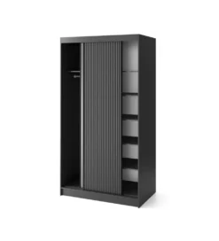 Szafa przesuwna PRESCCO II z lustrem 120 cm czarny*ELTAP New