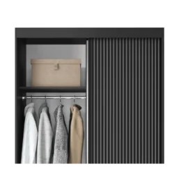 Szafa przesuwna PRESCCO II z lustrem 120 cm czarny*ELTAP New