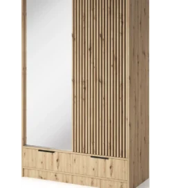 Szafa przesuwna VOODI II 120 cm z lustrem kolor dąb artisan*ELTAP New