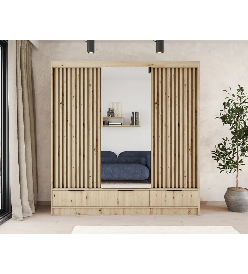 Szafa przesuwna VOODI III 180 cm kolor dąb artisan*ELTAP Online