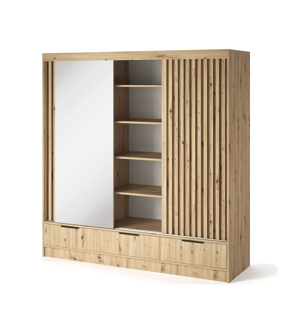 Szafa przesuwna VOODI III 180 cm kolor dąb artisan*ELTAP Online