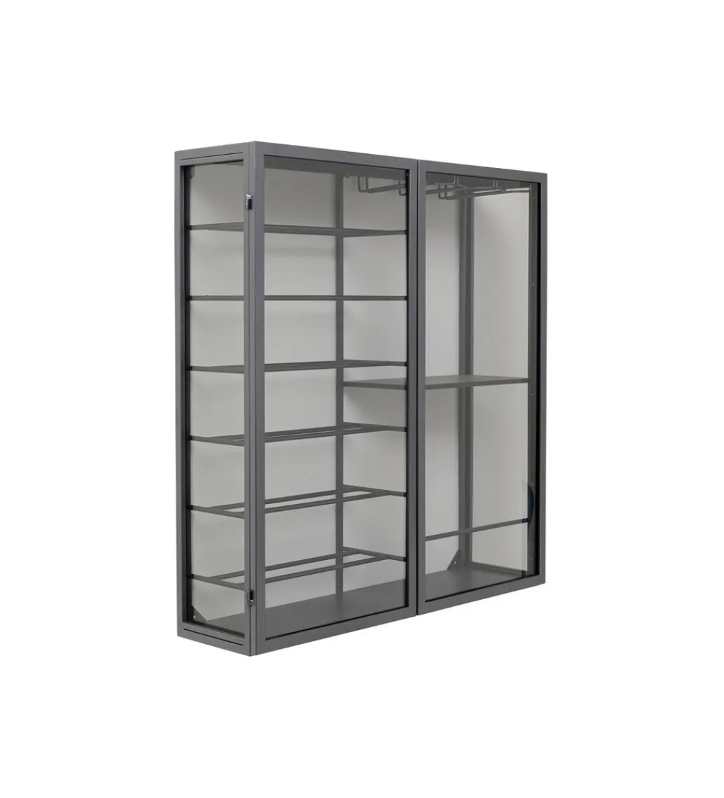 Szafka na wino PORTO 75 x 80 cm czarna*KDesign