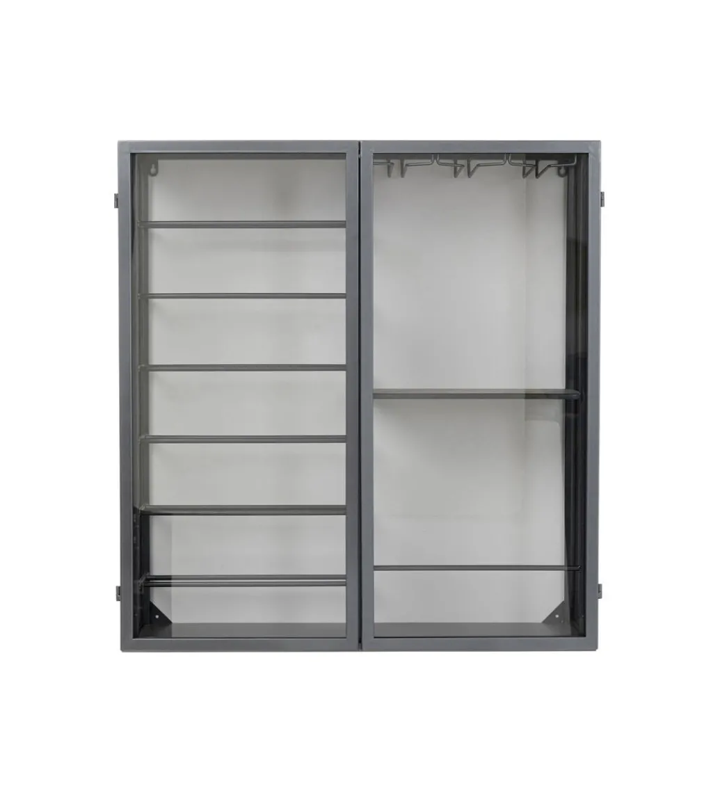 Szafka na wino PORTO 75 x 80 cm czarna*KDesign