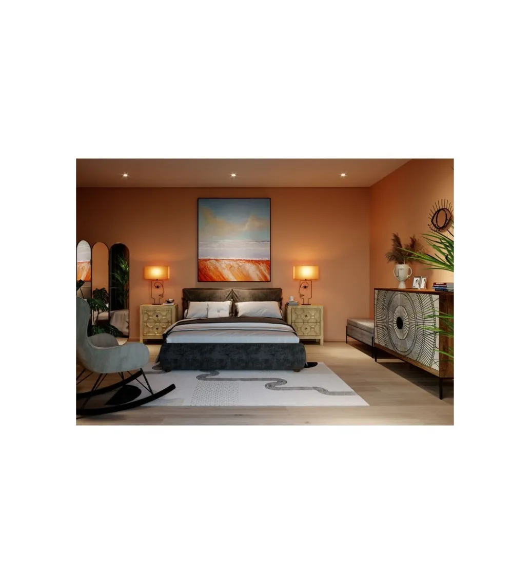 Szafka nocna Alhambra 58 cm złota*KARE