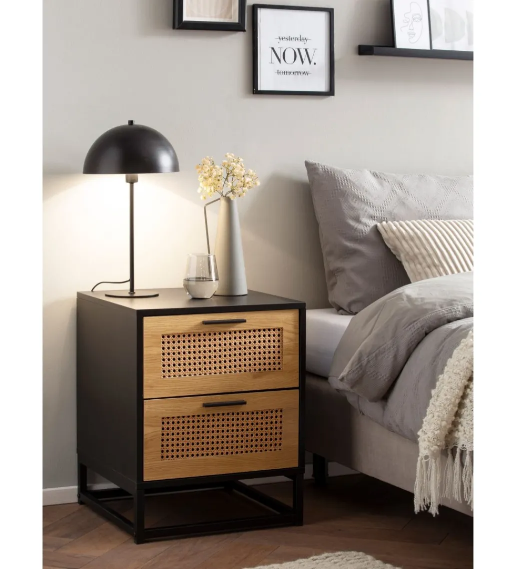Szafka nocna Ambert 45 cm czarna*WOHNLING, GERMANY Best