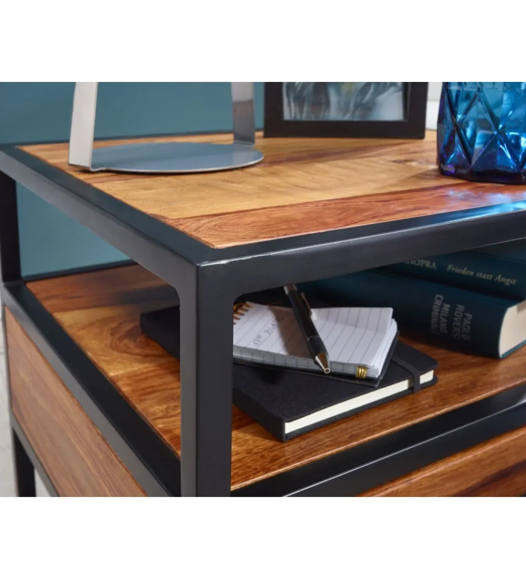 Szafka nocna CARBERA 50 cm drewno sheesham*WOHNLING, GERMANY Online
