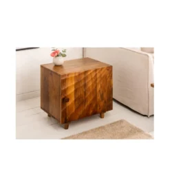 Szafka nocna DAVIDE Scorpion 50 cm drewno mango brąz*Invicta Interior New