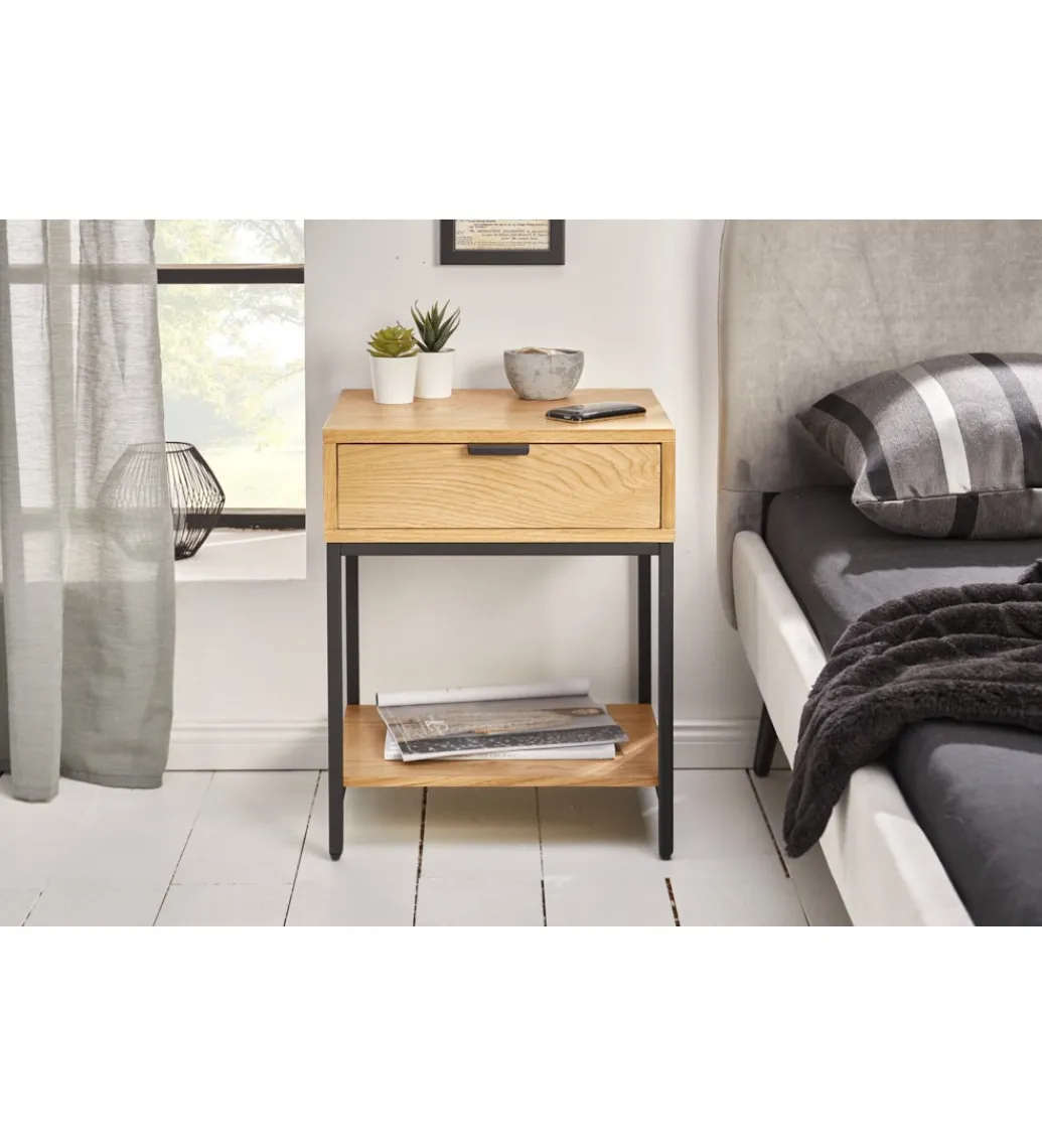 Szafka nocna Elements 40 cm w kolorze dębowym*Invicta Interior - przedsprzedaż Sale