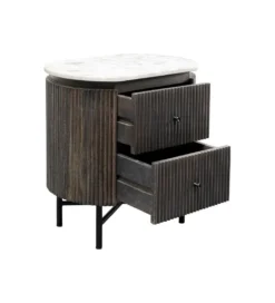 Szafka nocna GLENN 50 cm antracytowa*KARE Outlet