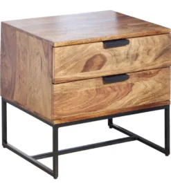 Szafka nocna LORENTE 50 cm drewno sheesham*WOHNLING, GERMANY Clearance