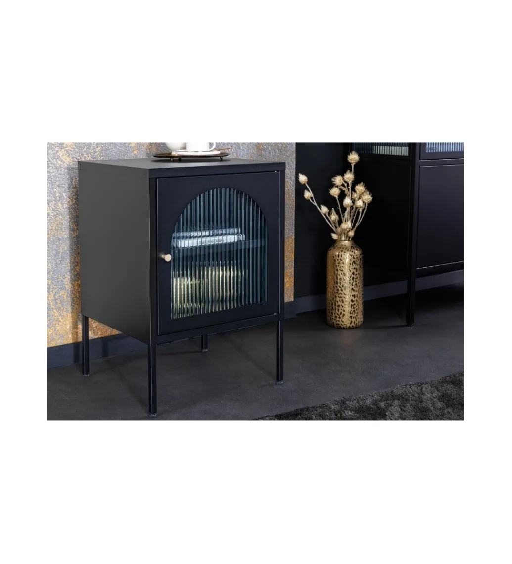 Szafka nocna OLIMPIA III 40 cm czarna*Invicta Interior - przedsprzedaż Best