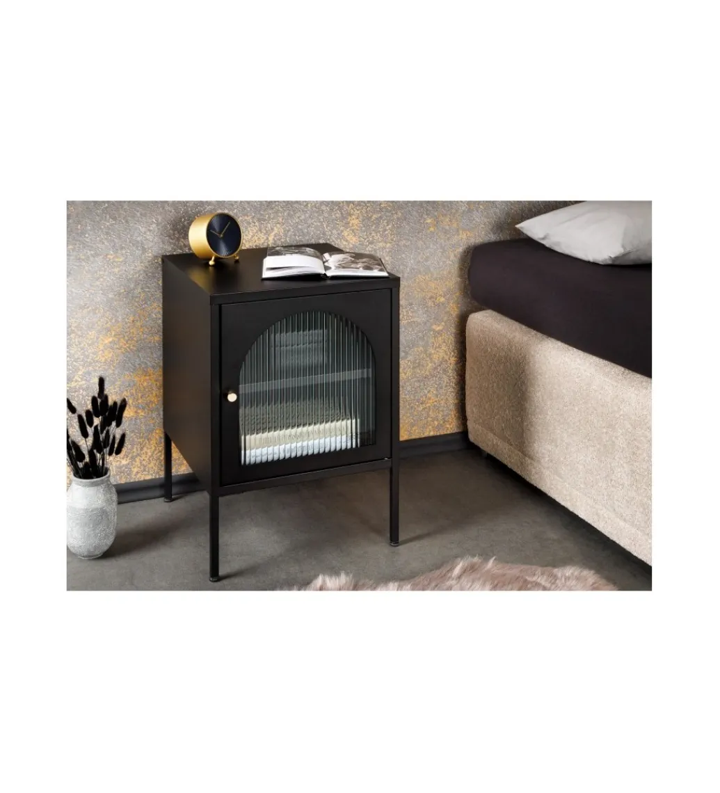 Szafka nocna OLIMPIA III 40 cm czarna*Invicta Interior - przedsprzedaż Best