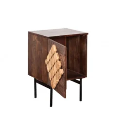 Szafka Nocna ROMBO 40 cm drewno mango brązowa*RW Discount