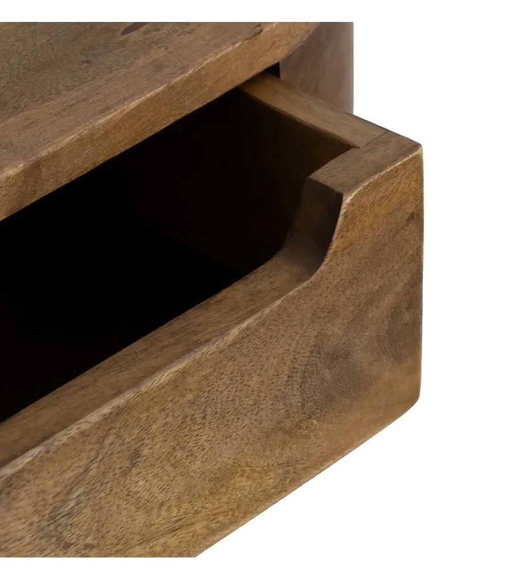 Szafka nocna RUKNO 50 cm drewno mango brązowa*Zona-Design Outlet