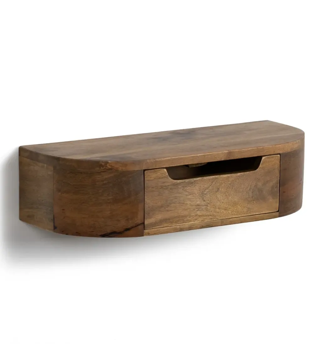 Szafka nocna RUKNO 50 cm drewno mango brązowa*Zona-Design Outlet