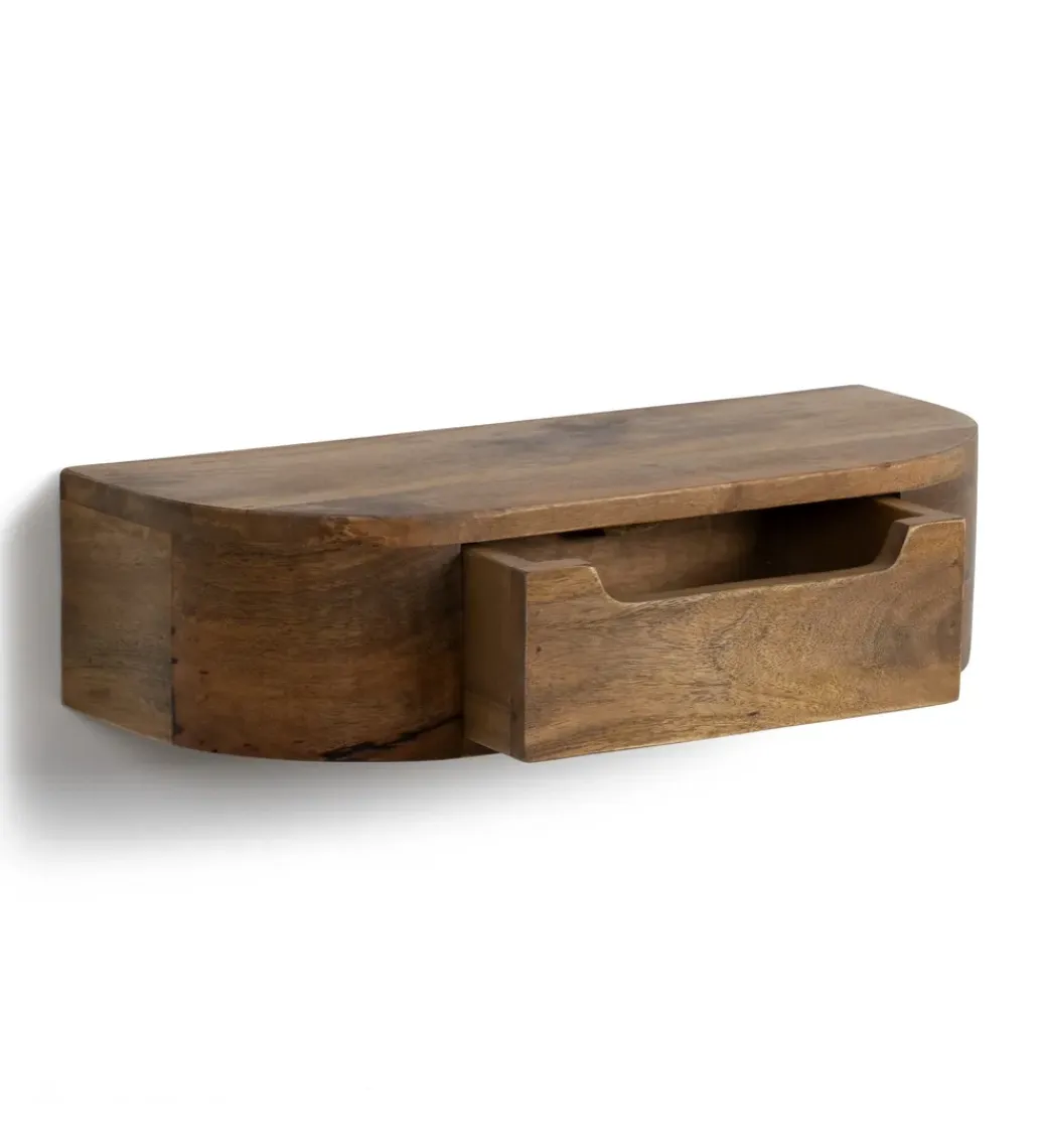 Szafka nocna RUKNO 50 cm drewno mango brązowa*Zona-Design Outlet