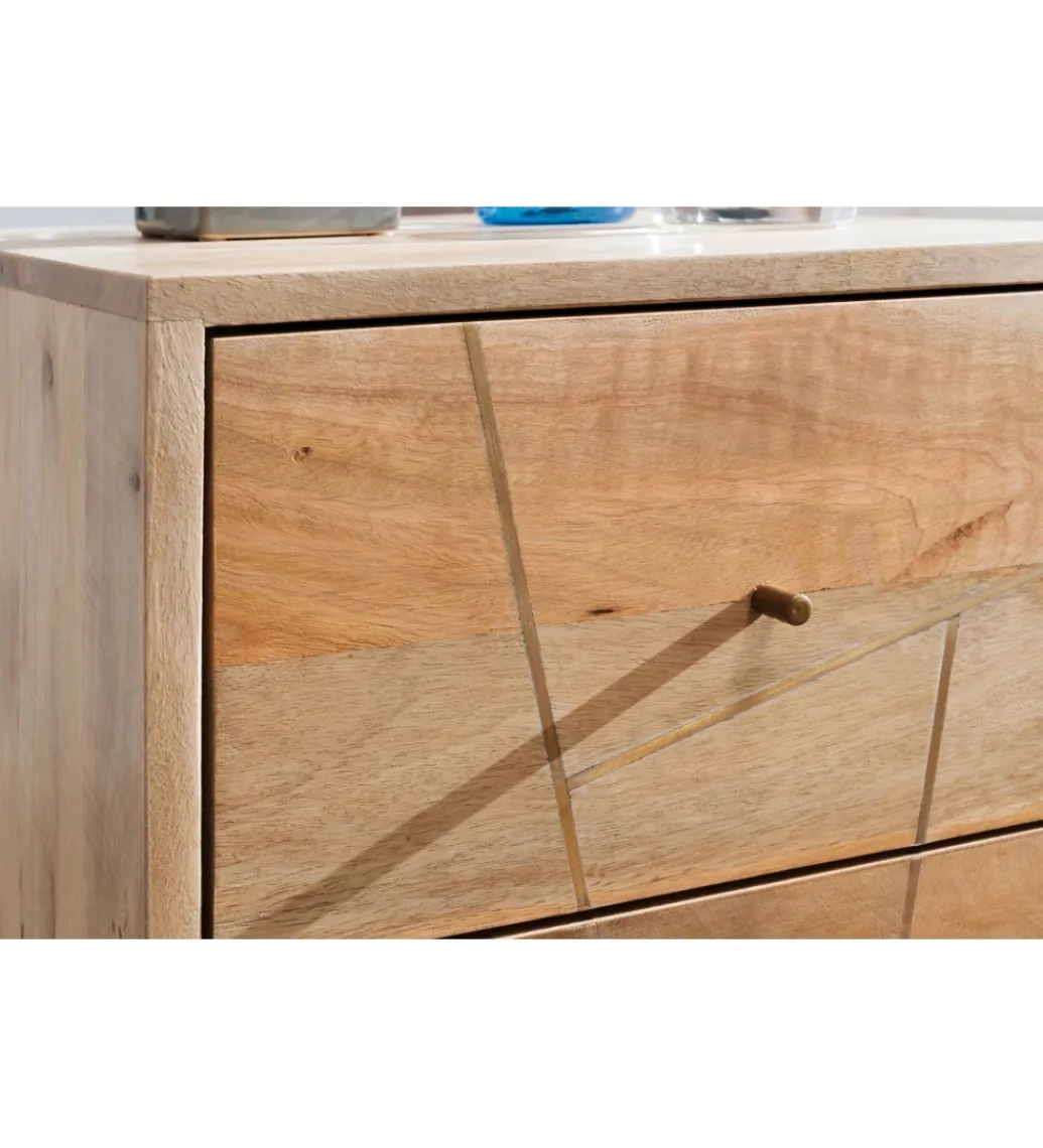 Szafka nocna SIKAR 40 cm drewno mango*WOHNLING, GERMANY Outlet