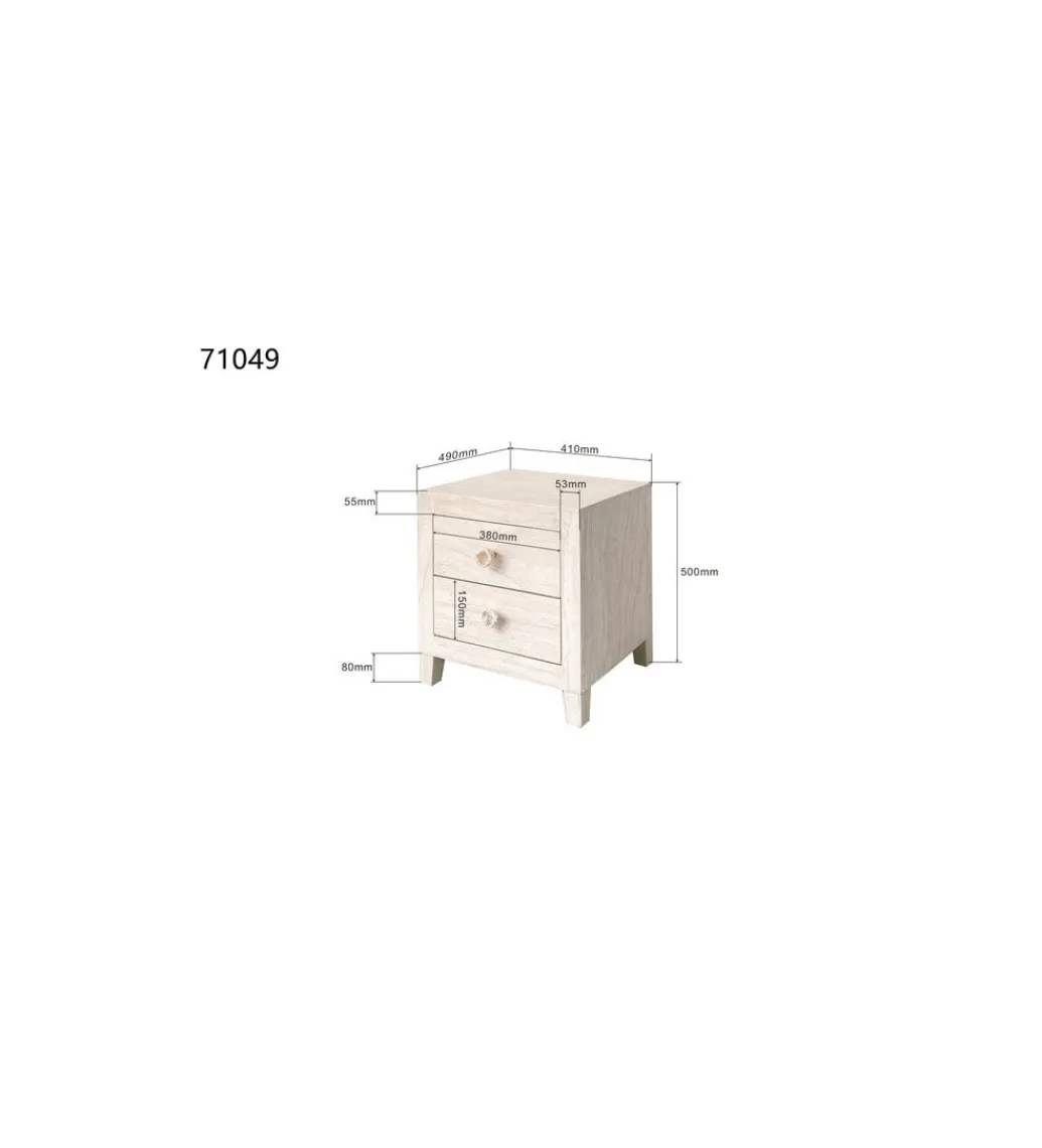 Szafka nocna TRAVERTINO 50 x 49 cm*KARE Outlet
