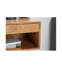 Szafka nocna wisząca EUFRAT Amazonas 50 cm drewno akacja*Invicta Interior Hot
