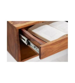 Szafka nocna wisząca ZAMBEZI  50 cm drewno sheesham*Invicta Interior Outlet
