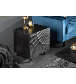 Szafka nocna ZEUS Scorpion 50 cm drewno mango*Invicta Interior Outlet