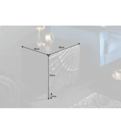 Szafka nocna ZEUS Scorpion 50 cm drewno mango*Invicta Interior Outlet