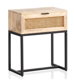 Szafka nocna ZOVI 50 cm drewno mango*WOHNLING, GERMANY Clearance