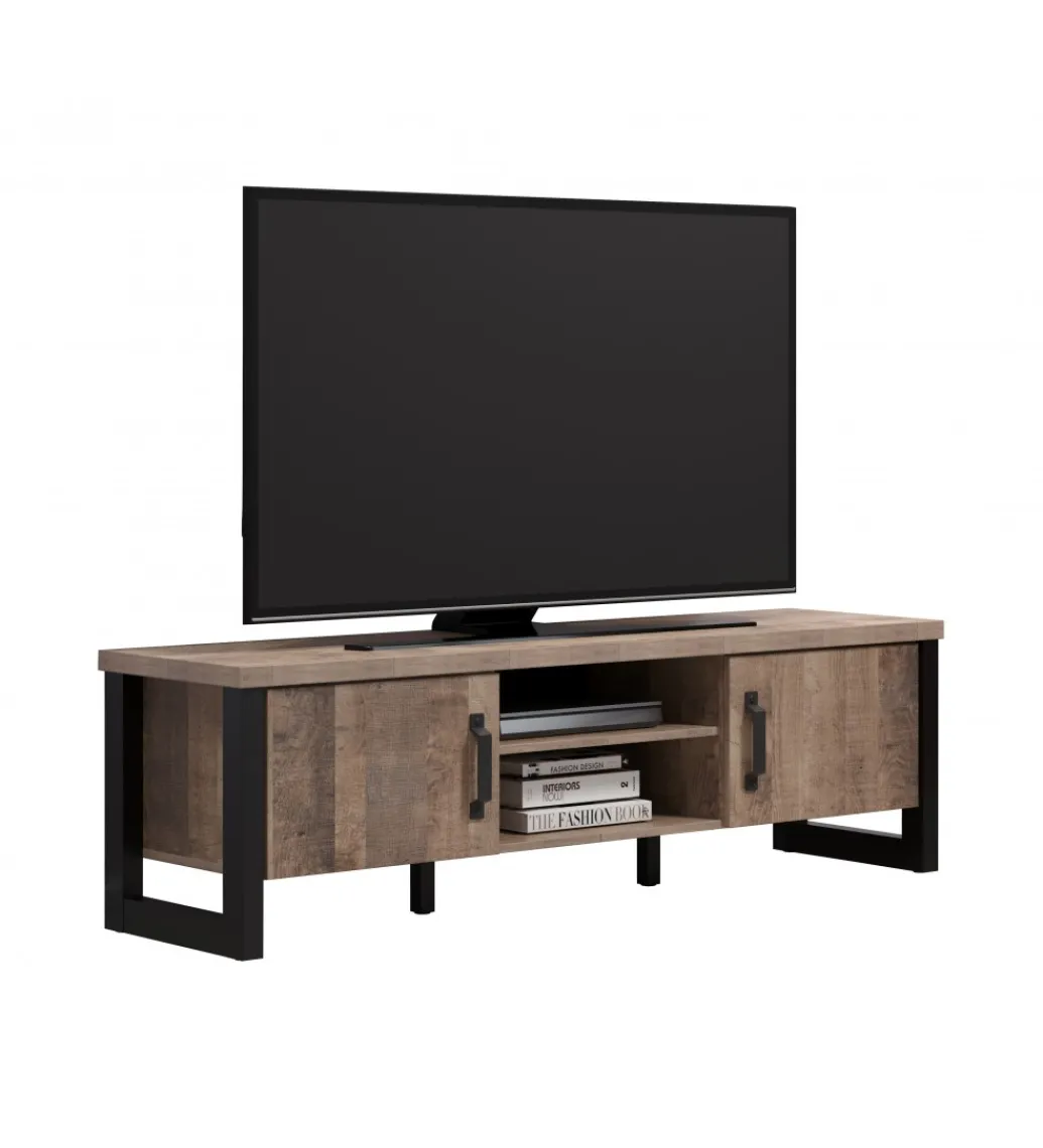 Szafka pod TV EMILE 166 cm w optyce dąb tytoniowo-brązowy*MCA New