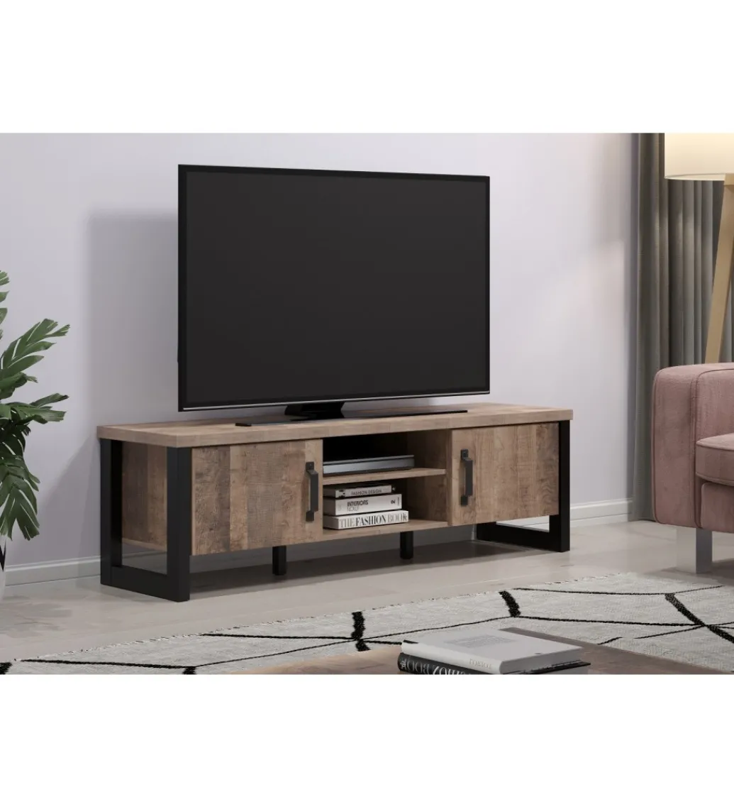 Szafka pod TV EMILE 166 cm w optyce dąb tytoniowo-brązowy*MCA New