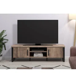 Szafka pod TV EMILE 166 cm w optyce dąb tytoniowo-brązowy*MCA New
