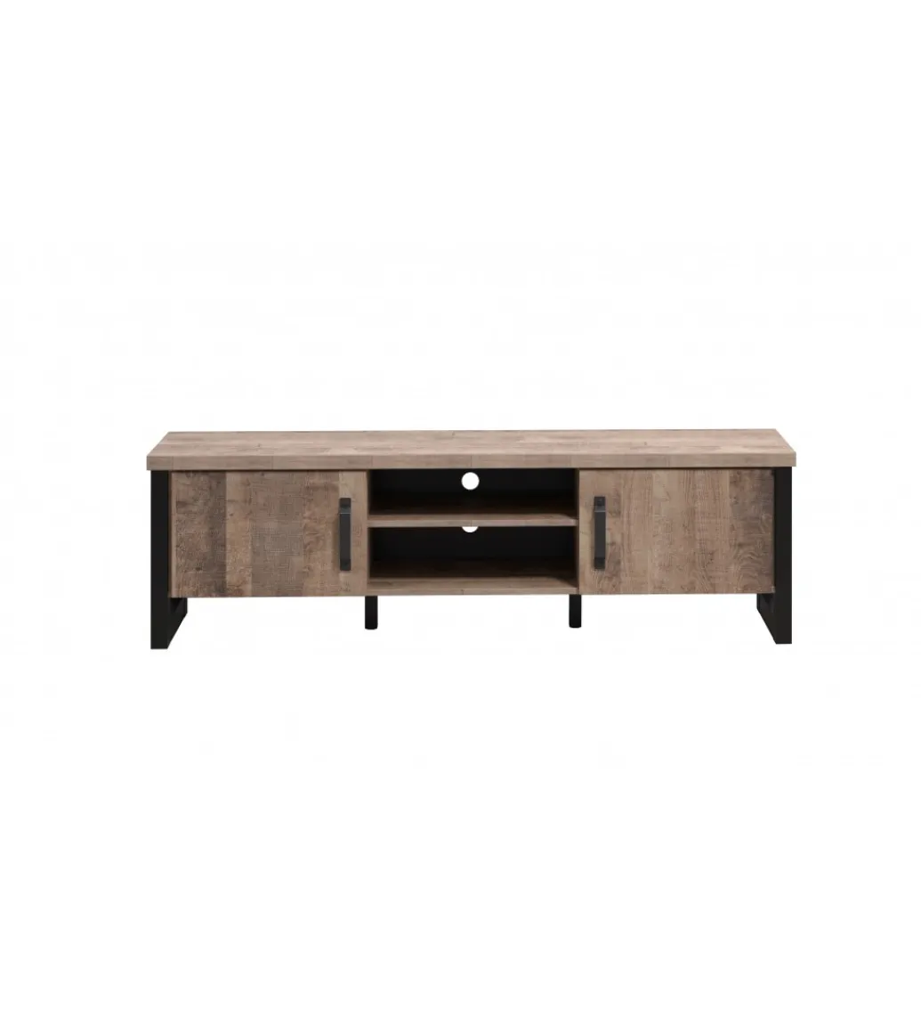 Szafka pod TV EMILE 166 cm w optyce dąb tytoniowo-brązowy*MCA New