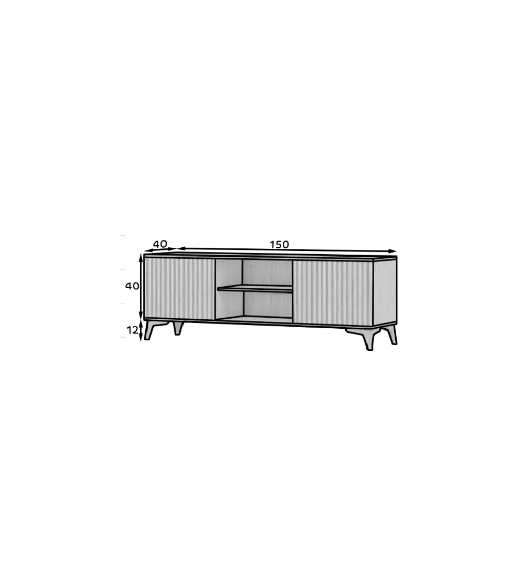 Szafka RTV ENTSIAN 150 cm w optyce dąb artisan*ELTAP Online