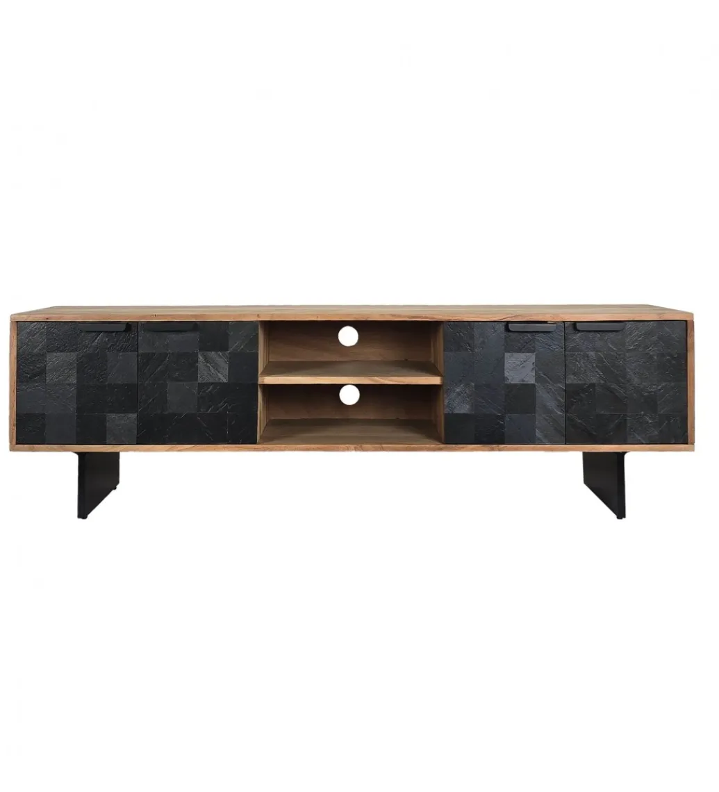 Szafka RTV WOHNLING 150 cm drewno akacja*WOHNLING, GERMANY Best