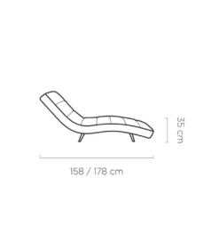 Szezlong KOBE 158-178 cm elektrycznie wysuwany w różnych tkaninach do wyboru*Wersal Clearance