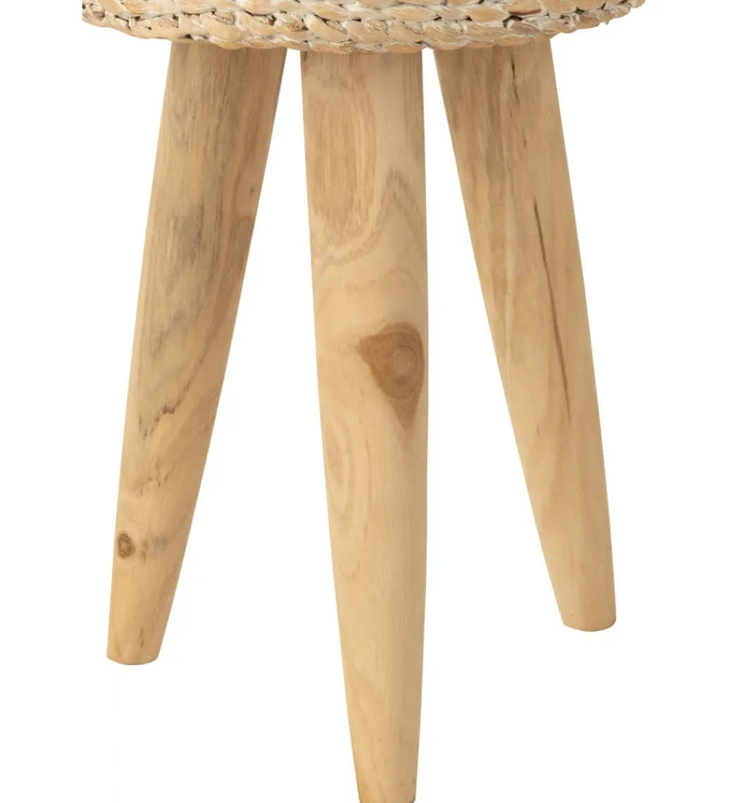 Taboret WATER drewno teak naturalny biały*J-Line Discount
