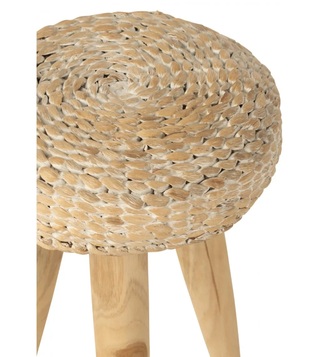 Taboret WATER drewno teak naturalny biały*J-Line Discount