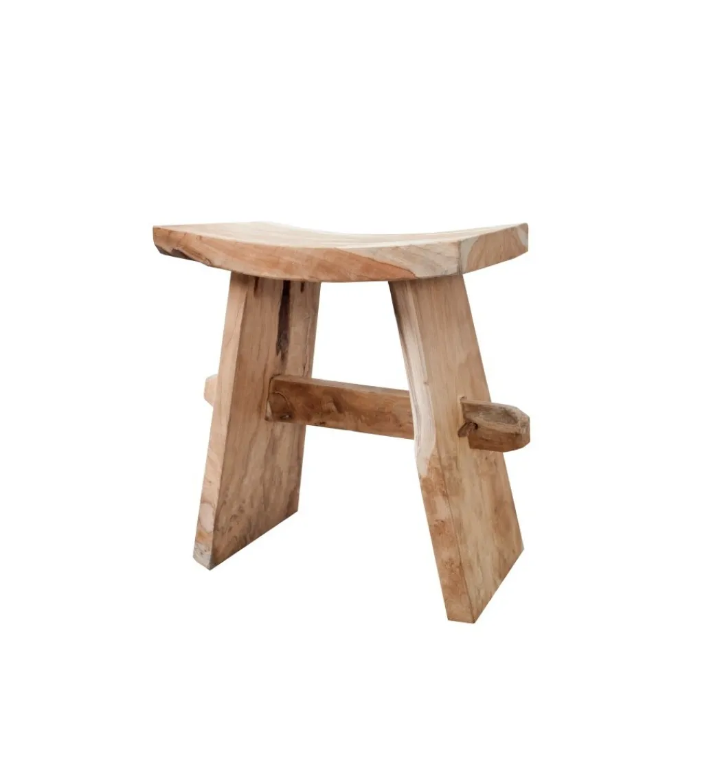 Taboret Zen 40 cm z naturalnego drewna*Invicta Interior Best
