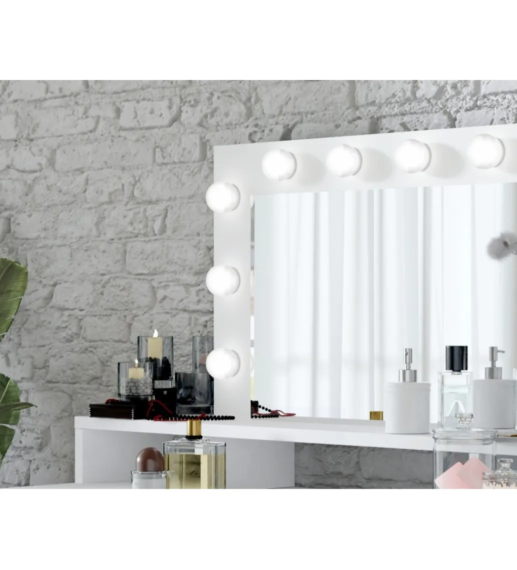 Toaletka DIVA 120 cm biała z oświetleniem*Helvetia Sale