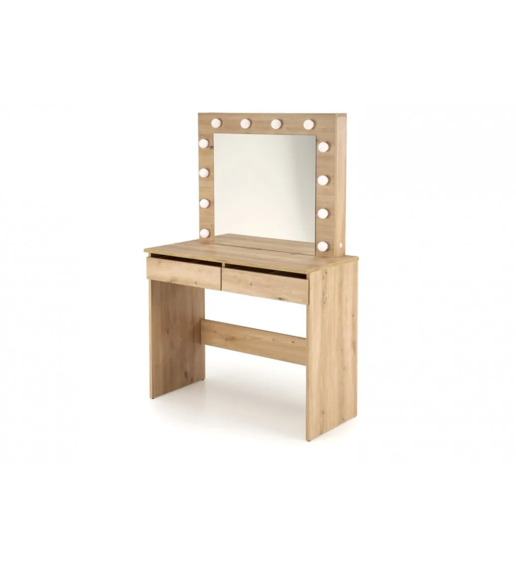 Toaletka HOLLYWOOD 94 cm dąb artisan z oświetleniem LED*Halmar Clearance