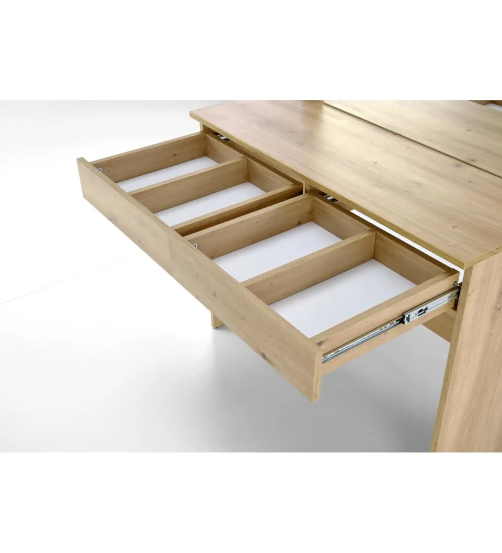 Toaletka HOLLYWOOD 94 cm dąb artisan z oświetleniem LED*Halmar Clearance