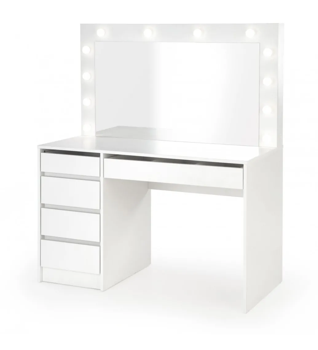 Toaletka HOLLYWOOD XL 120 cm biała z oświetleniem LED*Halmar Outlet