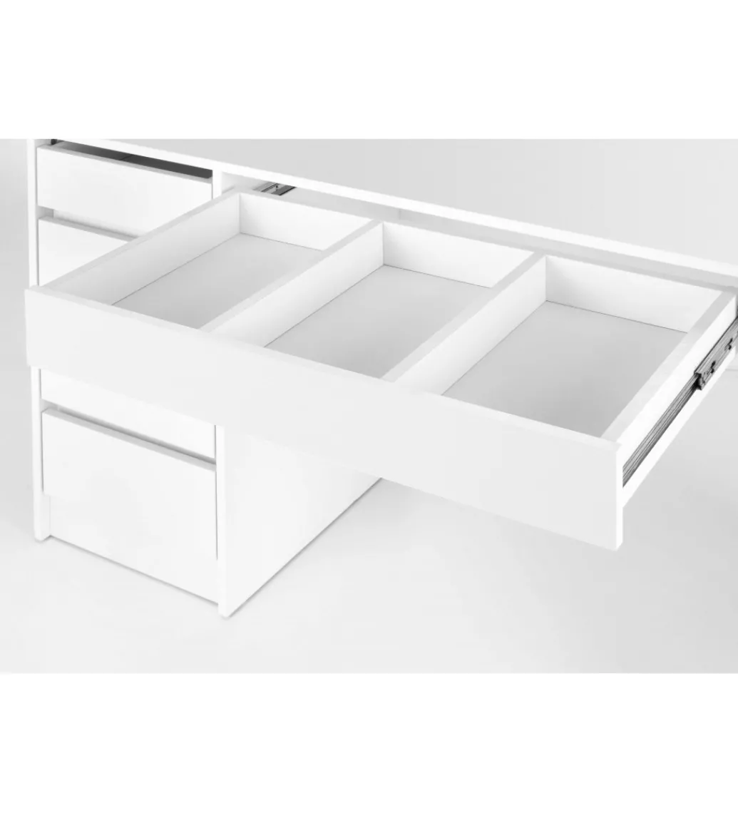 Toaletka HOLLYWOOD XL 120 cm biała z oświetleniem LED*Halmar Outlet