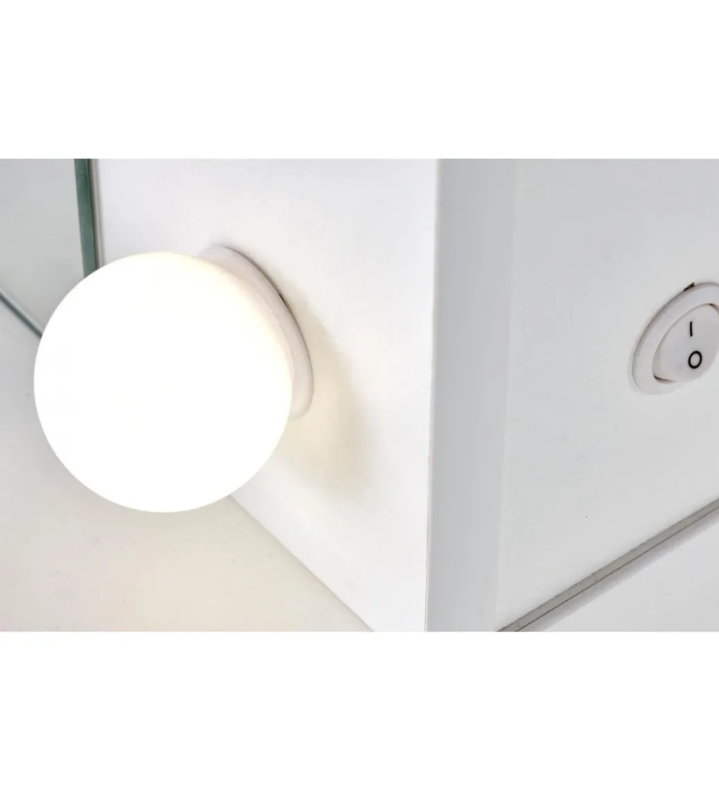 Toaletka HOLLYWOOD XL 120 cm biała z oświetleniem LED*Halmar Outlet
